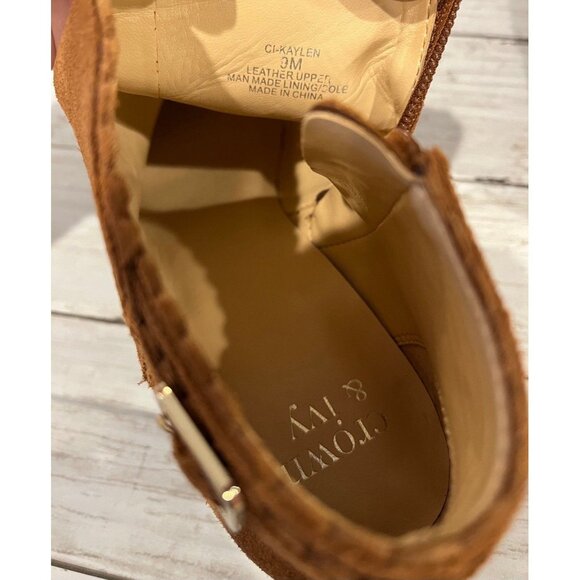 Brown Leather Ankle Booties by Crown & Ivy - Picture 8 of 9